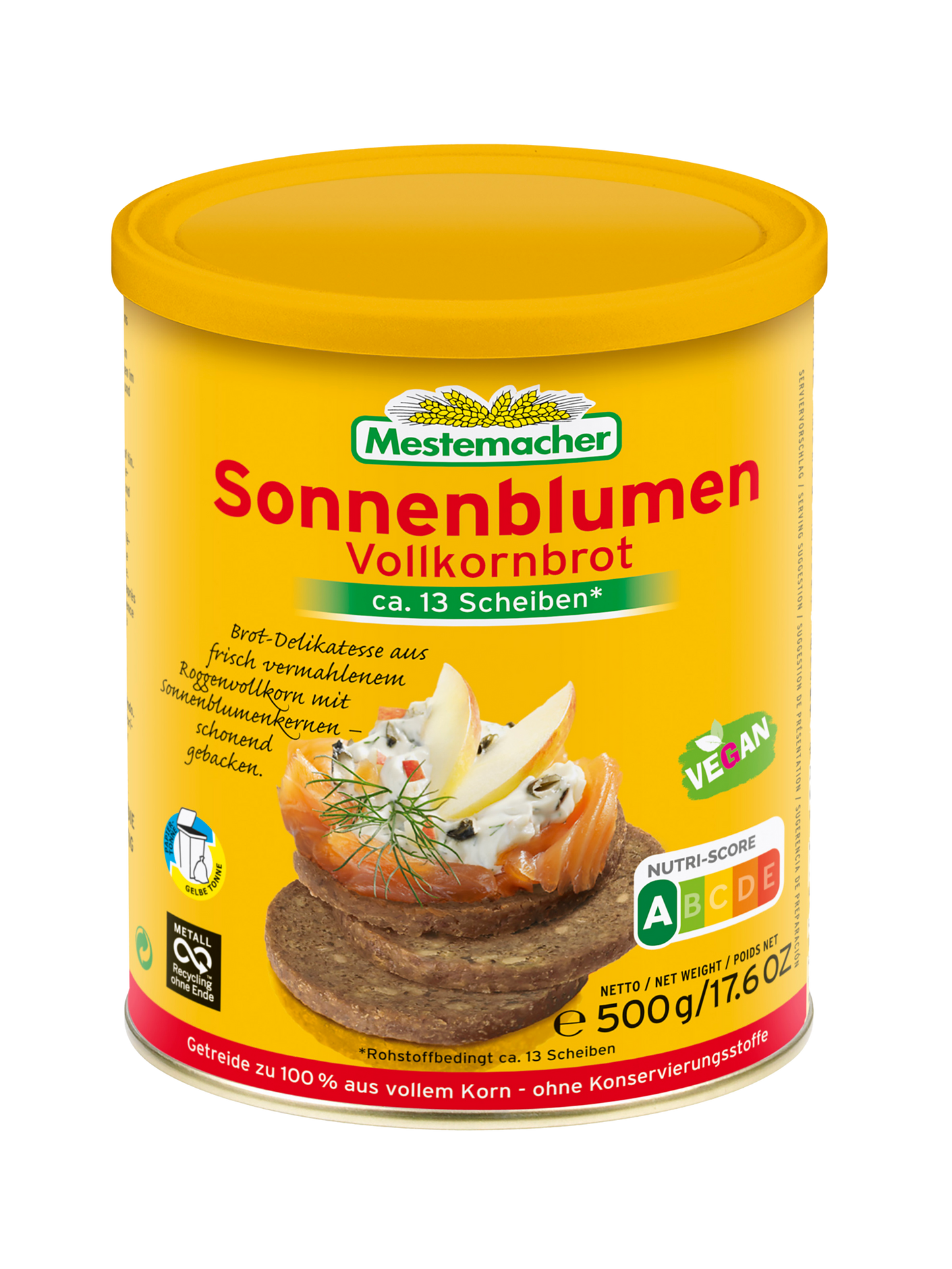 Sonnenblumen Vollkornbrot in der Dose