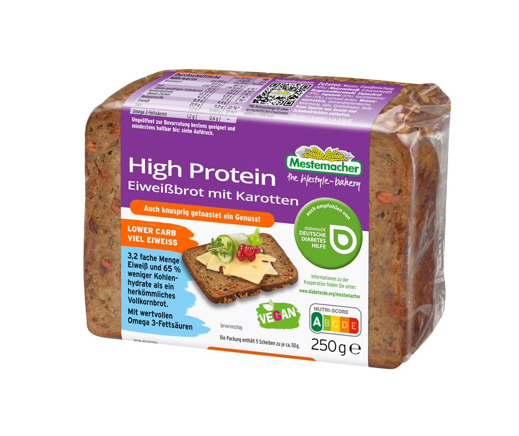 High Protein Eiweißbrot Karotte