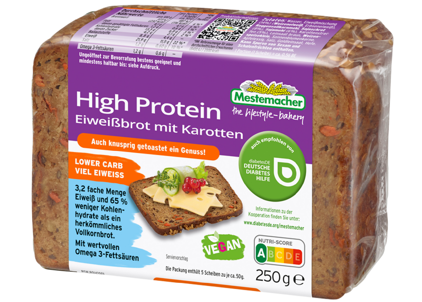 High Protein Eiweißbrot Karotte