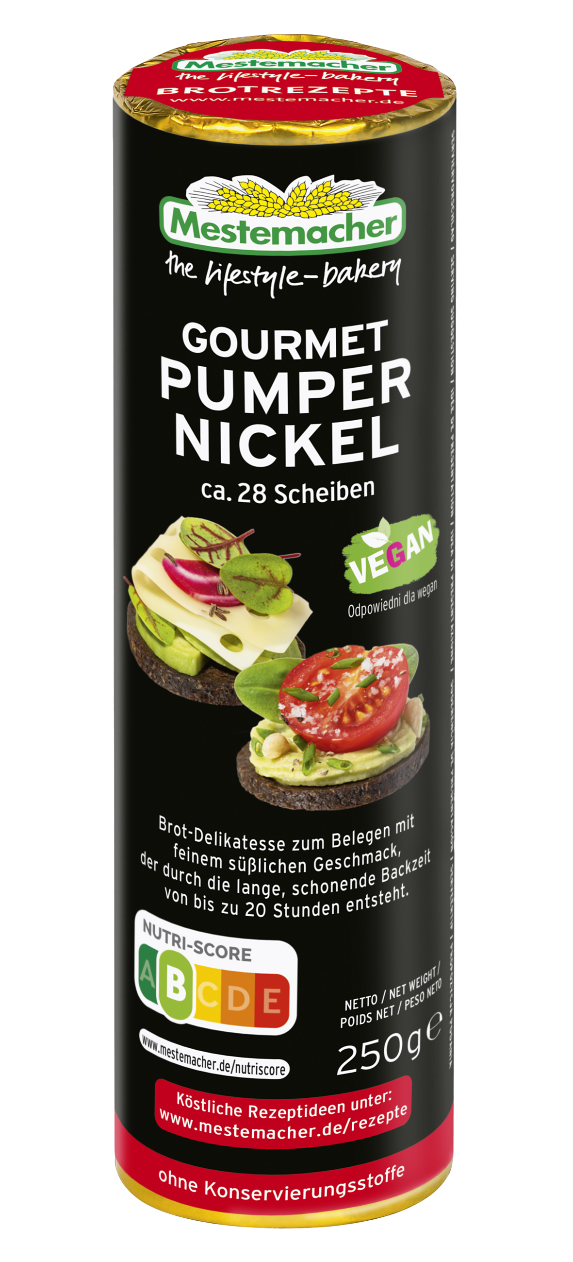 Gourmet Pumpernickel Rolle