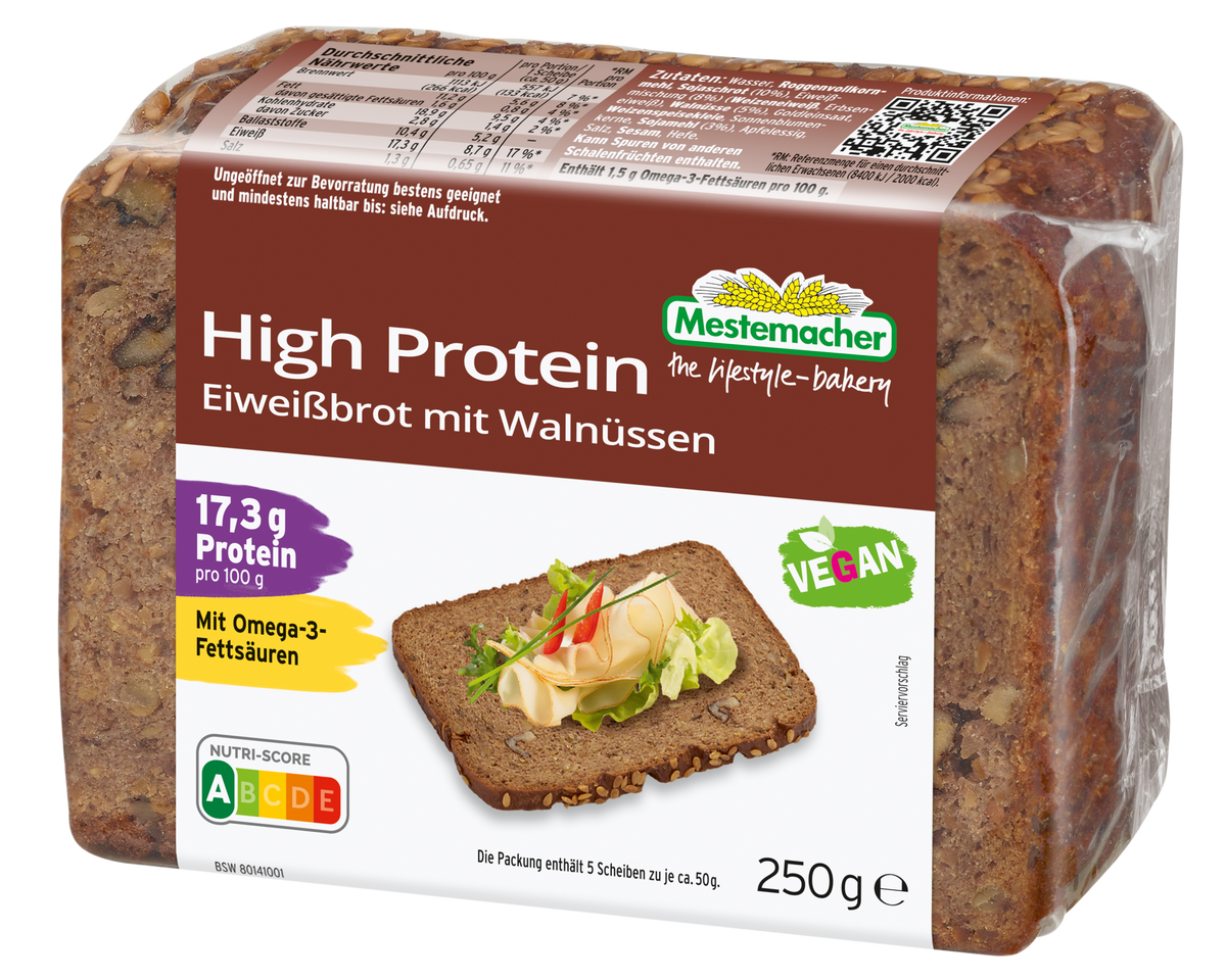 High Protein Eiweißbrot Walnuss