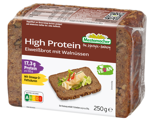 High Protein Eiweißbrot Walnuss