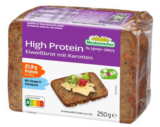 High Protein Eiweißbrot Karotte