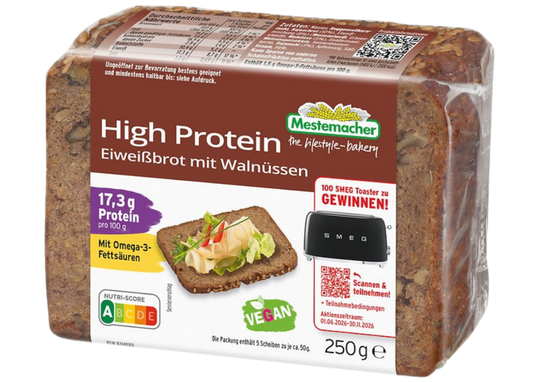 High Protein Eiweißbrot Walnuss