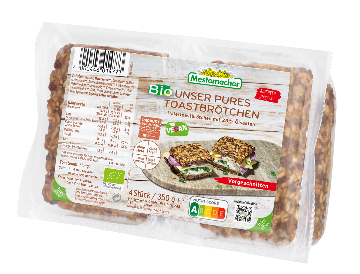 Bio Unser Pures Toastbrötchen