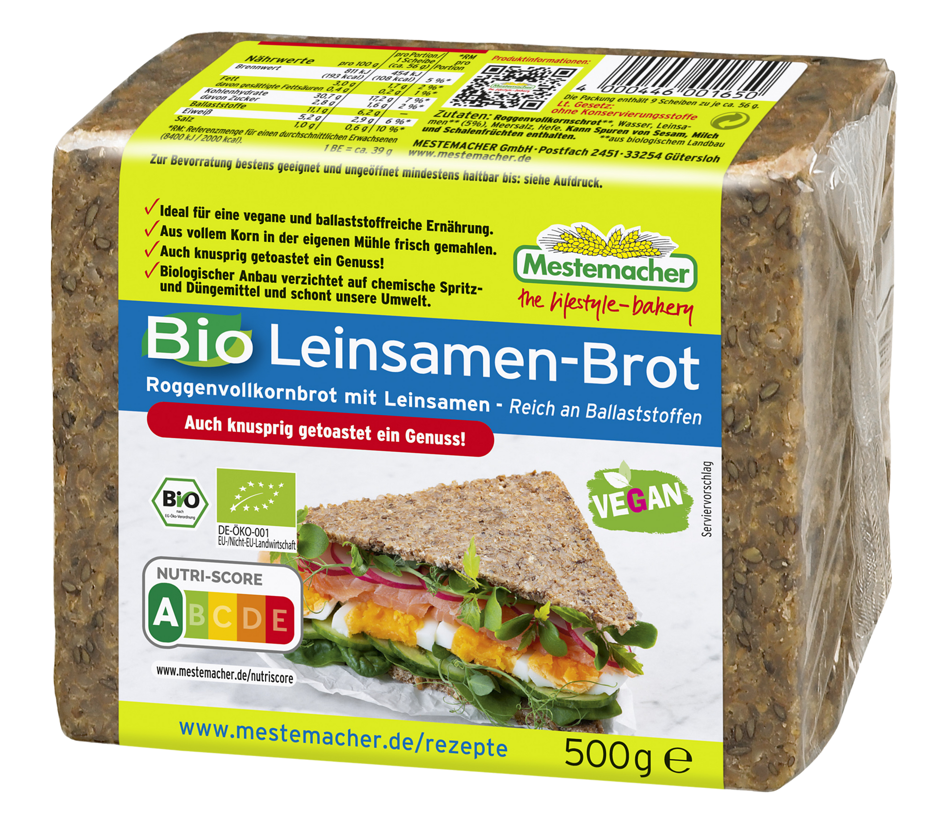 Bio Leinsamenbrot