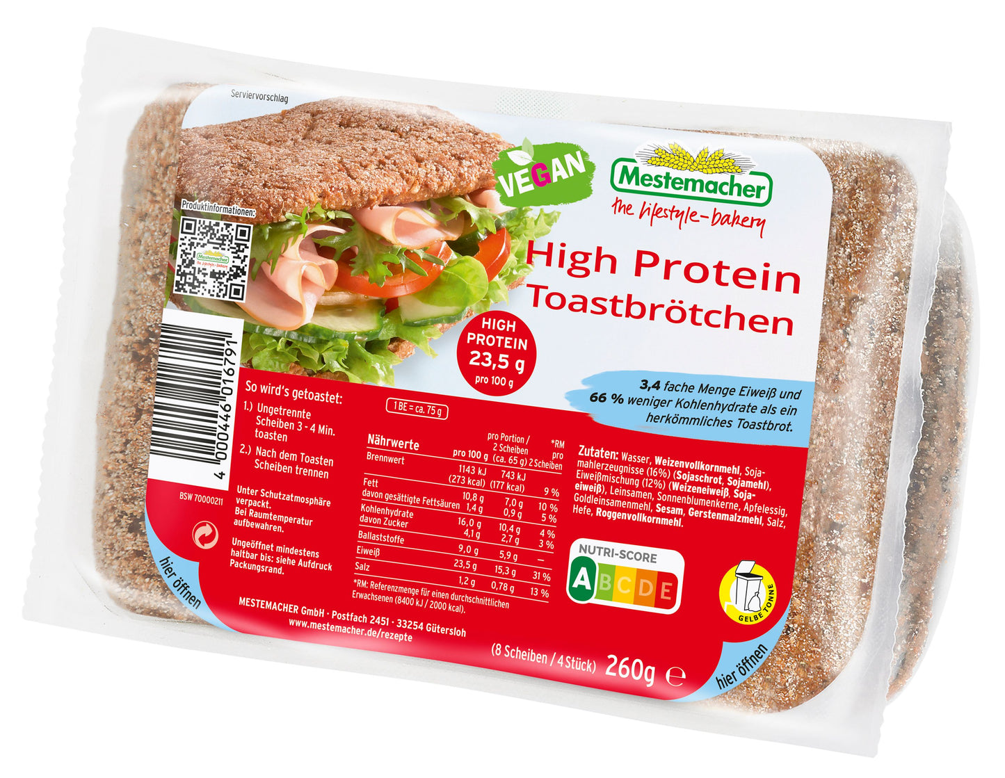 High Protein Toastbrötchen