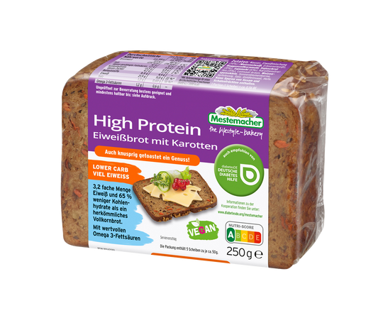 High Protein Eiweißbrot Karotte