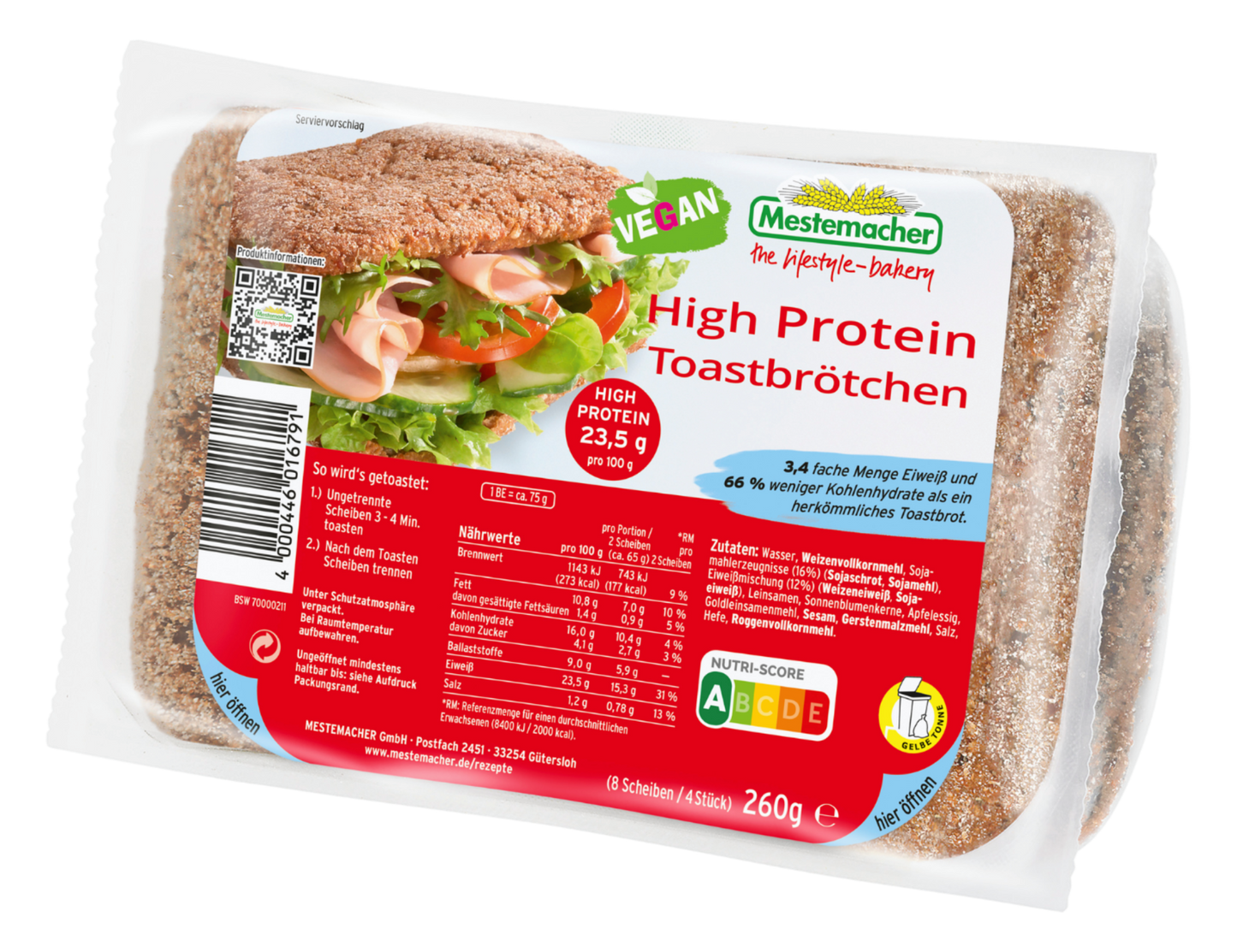 High Protein Toastbrötchen