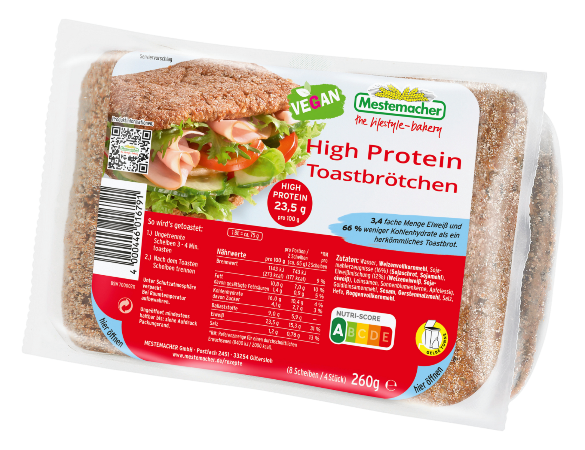 High Protein Toastbrötchen