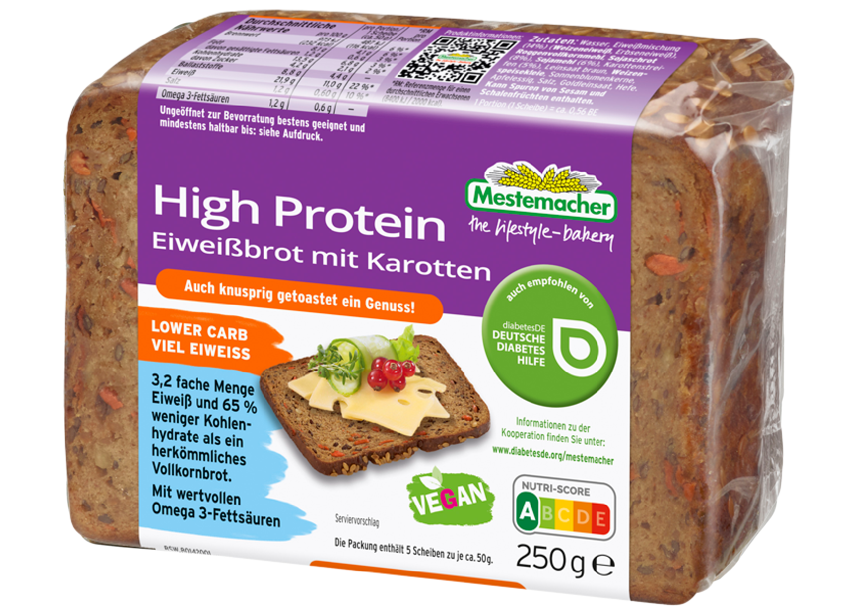 High Protein Eiweißbrot Karotte