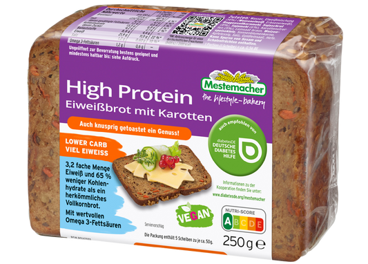 High Protein Eiweißbrot Karotte